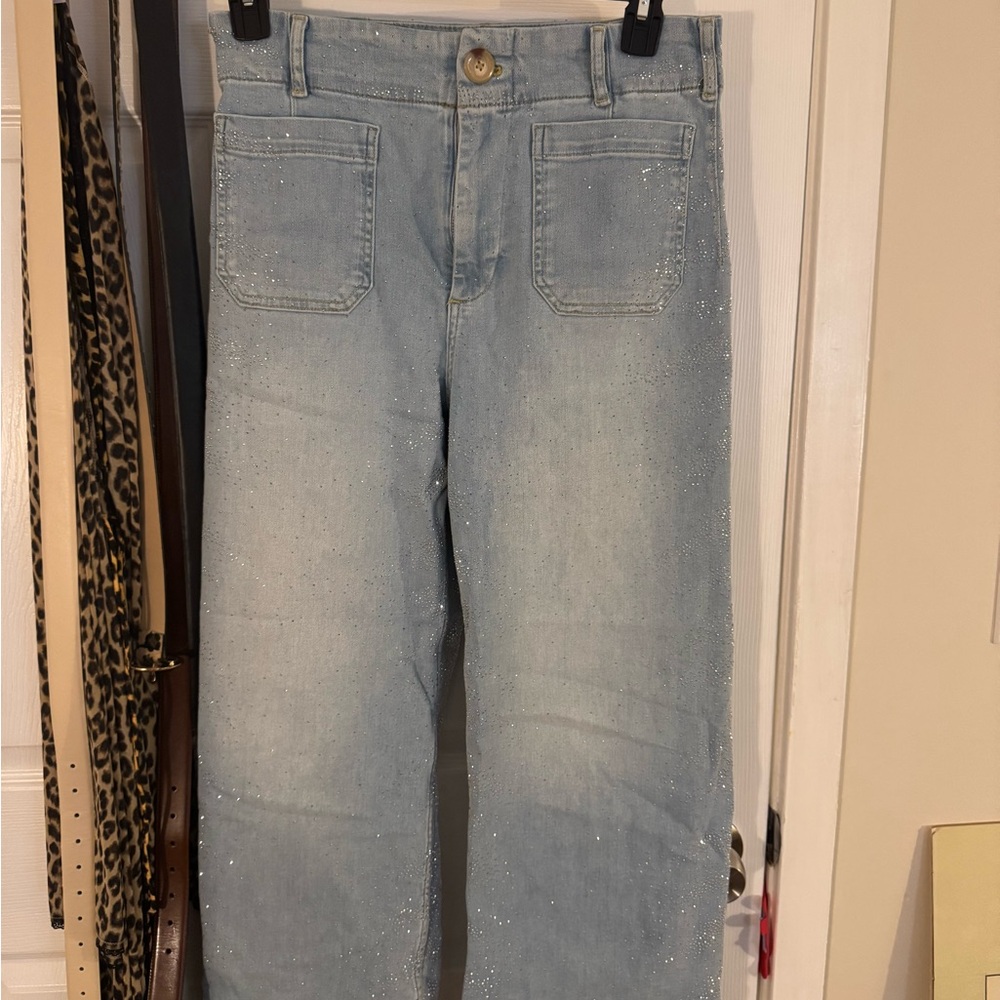 Anthropologie Maeve sparkle Colette jeans